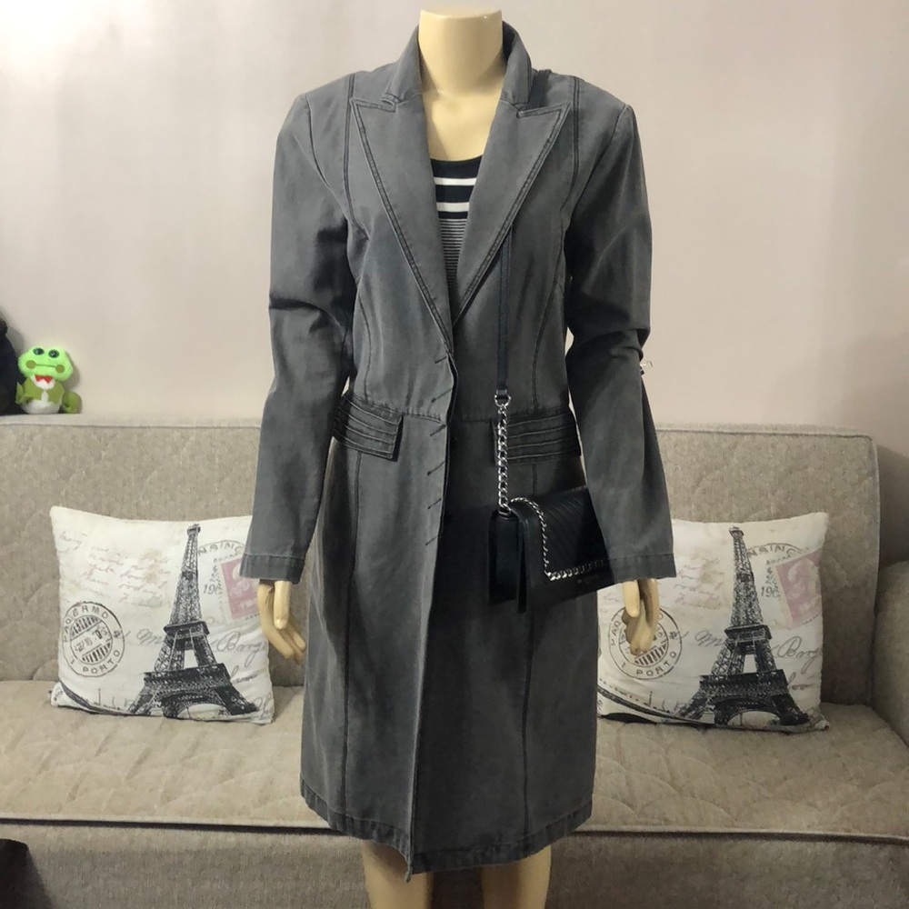 Denim trench coat Hennes , size 10